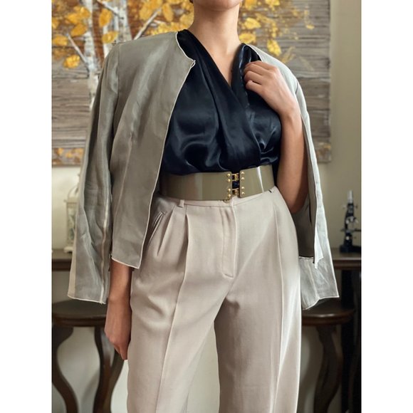 SOLD (VINTAGE) 80's Giorgio Armani 100% Silk Jacket (S) - Picture 4 of 9